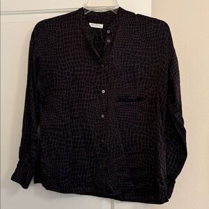 Equipment Femme leopard black and brown Patterned silk Blouse